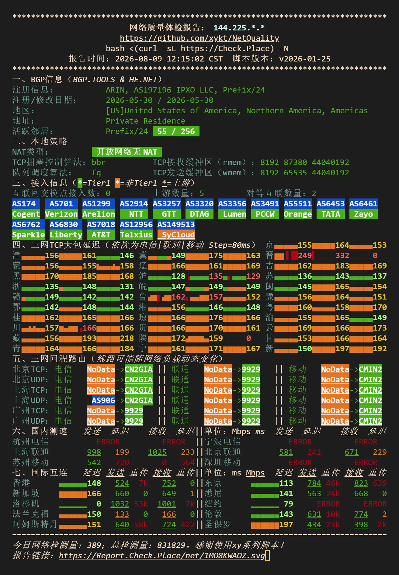 NQ 网络质量总览